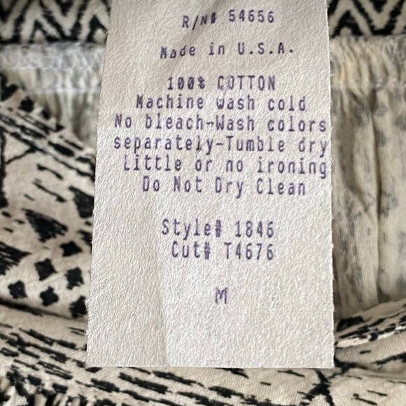 Vtg 80s 90s NOS Two Potato Artsy Midi Tiered Muumuu Dress M Resort Wear Cotton - Picture 16 of 16